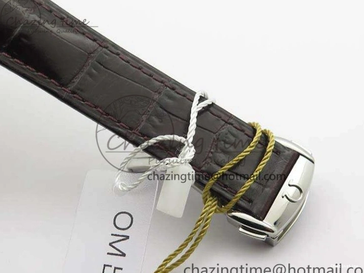 0325 De Ville Chronograph SS OMF 1:1 Best Edition White Dial On Brown Leather strap A Versatile 8111